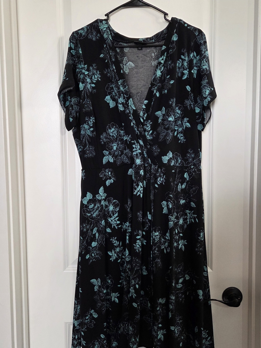torrid Black Dress with Teal Floral Print